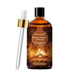 PHATOIL 100ML Fragrance Oils for Aromatherapy, Essential Oils for Home, Perfect for Humidifier, Yoga, DIY Candle and Soap Making - Fireplace Embrace of Warmth Scent