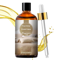 PHATOIL Fresh Linen Fragrance Oils for Aromatherapy, Diffuser, Relaxation, Yoga, Skin Care, DIY Candle and Soap Making, 3.38 fl oz