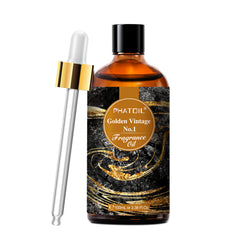 PHATOIL Fragrance Oil (100ml), 3.38 fl oz Essential Oil for Diffusers, Candles, Soap, Lotion & Perfume Making - Golden Vintage No.1 Scent
