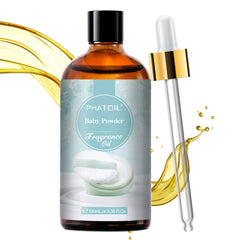 PHATOIL Baby Powder Fragrance Oils for Aromatherapy, Diffuser, Relaxation, Yoga, Skin Care, DIY Candle and Soap Making, 3.38 fl oz