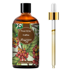 PHATOIL Coffee Fragrance Oils for Aromatherapy,Skin,DIY Candle and Soap Making,Essential Oil for Diffuser, Relaxation, Yoga,3.38 fl oz