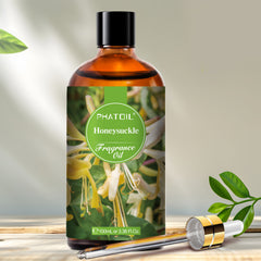 PHATOIL Honeysuckle Fragrance Oils for Aromatherapy, Diffuser, Relaxation, Yoga, Skin Care, DIY Candle and Soap Making, 3.38 fl oz