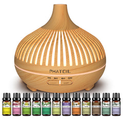 Ultrasonic Aromatherapy Diffuser with Essential Oil Set