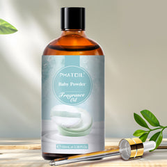 PHATOIL Baby Powder Fragrance Oils for Aromatherapy, Diffuser, Relaxation, Yoga, Skin Care, DIY Candle and Soap Making, 3.38 fl oz