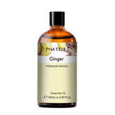 PHATOIL 3.38 Fl Oz Ginger Essential Oil for Skin, Diffuser, 100% Pure Natural, Cleansing & Nourishing, Herbaceous Scent for Aromatherapy, Soap Making Scent DIY