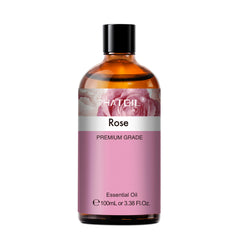 PHATOIL 3.38 Fl Oz Rose Essential Oil for Skin, Natural Rose Oil for Diffuser, Face, Aromatherapy, Hair Care, Scalp and Body Massage, Floral Scent
