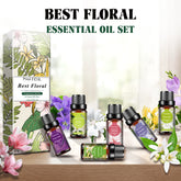 PHATOIL Floral Fragrance Oil Set Essential Oil for Candle Making, Soap Making, Diffuser, Humidifiers, Skin Care, Massage(6x5mL)