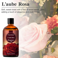 PHATOIL L'aube Rosa Fragrance Oils for Soap Making, Diffuser, Aromatherapy Scented Oils for Home, Humidifiers 3.38Fl.Oz