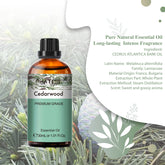 PHATOIL Cedarwood Essential Oils for Diffusers Humidifier 100% Pure Natural Aromatherapy Massage Bath Sleep Relaxation 30ml/1.01 fl.Oz