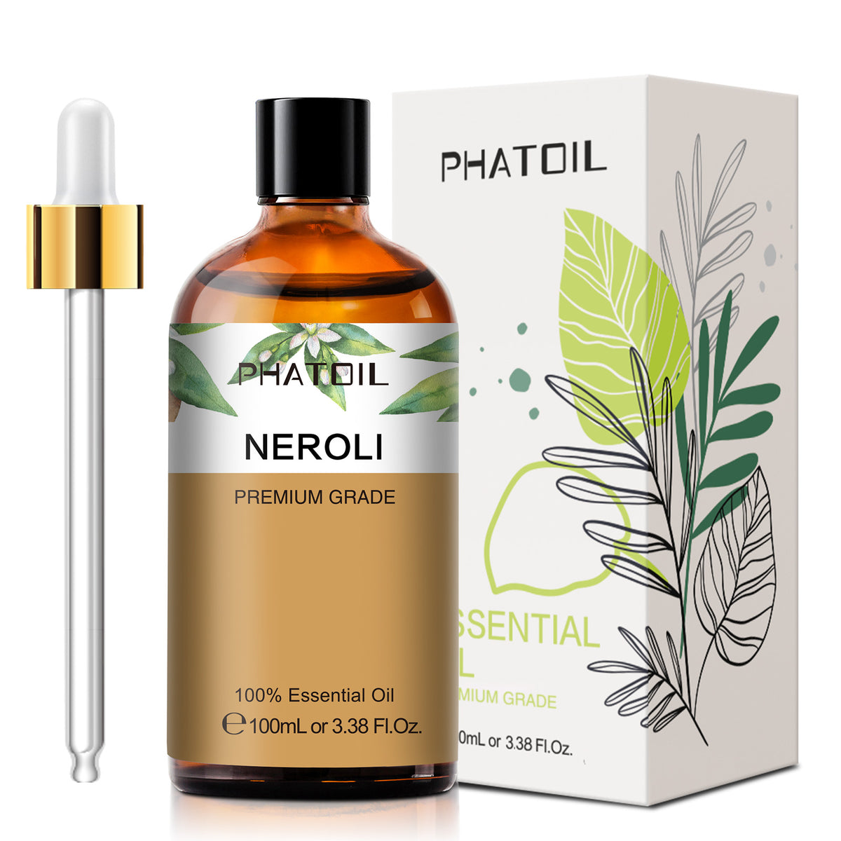 100% Neroli Essential Oil-3.38Oz-Package-PHATOIL
