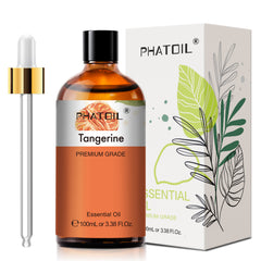 PHATOIL Tangerine Essential Oils, Tangerine Oil for Diffusers, Home Care, Candle Making Scents, Fragrance, Humidifiers, 3.38 Fl Oz
