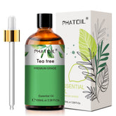 PHATOIL Tea Tree Essential Oil 100ML, Undiluted Oil for Skin Care, Dandruff Hair Treatment, Diffusers, Household Odor Elimination, Candle Making, Aromatherapy Gift