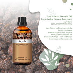 PHATOIL Myrrh Essential Oils for Diffusers Humidifier 100% Pure Natural Aromatherapy Massage Bath Sleep Relaxation 30ml/1.01 fl.Oz