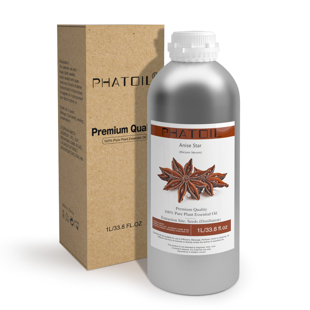 100% Anise Star Essential Oil-33.8Oz-Package-PHATOIL
