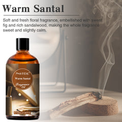 PHATOIL 3.38 fl oz Warm Santal Fragrance oil for Diffusers, Candles, Soap, Lotion, Perfume Making