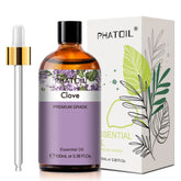 PHATOIL 3.38 fl.Oz Clove Essential Oils for Skin Care, Aromatherapy, Humidifiers, Massage, 100% Pure clove oil