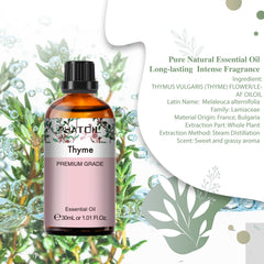 PHATOIL Thyme Essential Oils for Diffusers Humidifier 100% Pure Natural Aromatherapy Massage Bath Sleep Relaxation 30ml/1.01 fl.Oz