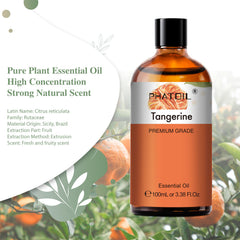 PHATOIL Tangerine Essential Oils, Tangerine Oil for Diffusers, Home Care, Candle Making Scents, Fragrance, Humidifiers, 3.38 Fl Oz