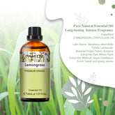 PHATOIL 1.01 Fl Oz Lemongrass Essential Oil for Skin, Diffuser, 100% Pure Natural, Cleansing & Nourishing, Herbaceous Scent for Aromatherapy, Soap Making Scent DIY