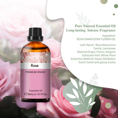 PHATOIL Rose Essential Oil Pure Organic Rose Oil for Diffuser, Perfume, Massage, Aroma - 30ML