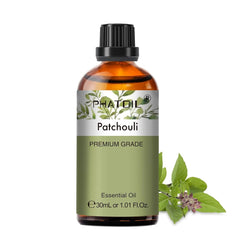 PHATOIL Patchouli Essential Oils Long Lasting Scents for Aromatherapy, Diffuser, DIY Soap and Candle Making 30ml/1.01 fl.Oz