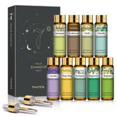 PHATOIL 9-Pack Pure Aromatherapy Essential Oil Set with Lavender, Eucalyptus, and More