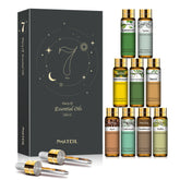 PHATOIL 9 Pcs Pure Essential Oil Set for Diffuser, Humidifiers, Skin Care, Massage, Gift (10ML)