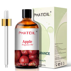 PHATOIL 100Ml Apple Essential Oil for Diffuser, Apple Oil for Candle Making, Lotion, Spray, Bath Bombs