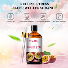 PHATOIL Passion Fruit Essential Oils for Candle Making, Fruit Scented Oil, Candle Fragrance Oil for Soap Making, Diffusers, Humidifiers, 100ML