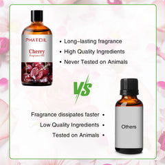 PHATOIL Cherry Essential Oils Fruit Scented Oil 100ml, Fragrance Oil for Candle Making, Soap Making, Diffuser Oil