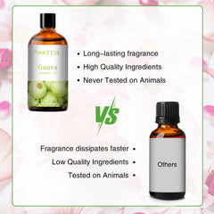 PHATOIL Guava Essential Oils Fruit Scented Oil 100ml, Fragrance Oil for Candle Making, Soap Making, Diffuser Oil