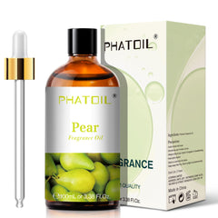 PHATOIL Pear Essential Oils Fruit Scented Oil 100ml, Fragrance Oil for Candle Making, Soap Making, Diffuser Oil