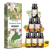 PHATOIL Fruity Fragrance Oil for Soap Making, Essential Oils Set, 10ml x 6 - Coconut, Mango, Pineapple, Summer Aromatherapy Diffuser Oils