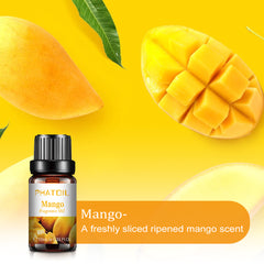 PHATOIL Fruity Fragrance Oil for Soap Making, Essential Oils Set, 10ml x 6 - Coconut, Mango, Pineapple, Summer Aromatherapy Diffuser Oils