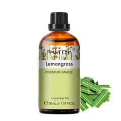 PHATOIL 1.01 Fl Oz Lemongrass Essential Oil for Skin, Diffuser, 100% Pure Natural, Cleansing & Nourishing, Herbaceous Scent for Aromatherapy, Soap Making Scent DIY
