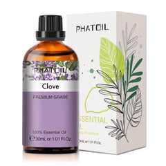 PHATOIL Clove Essential Oils for Diffusers Humidifier 100% Pure Natural Aromatherapy Massage Bath Sleep Relaxation 30ml/1.01 fl.Oz