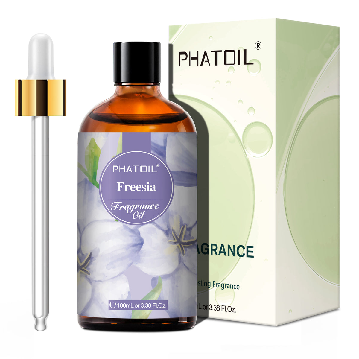 PHATOIL 3.38 fl oz Freesia Fragrance Oils for Candle and Soap Making, Aromatherapy, Diffuser, Relaxation, Yoga, Skin Care