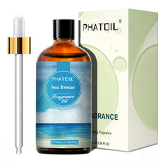 PHATOIL Sea Breeze Fragrance Oils for Aromatherapy, Diffuser, Relaxation, Yoga, Skin Care, DIY Candle and Soap Making, 3.38 fl oz