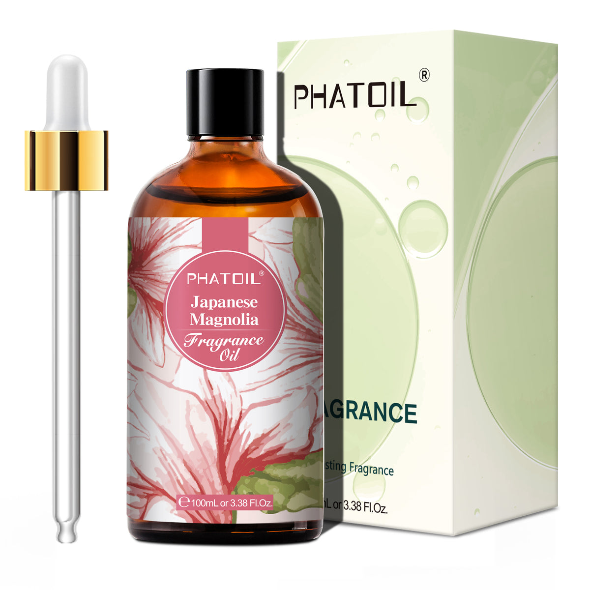 PHATOIL Japanese Magnolia Fragrance Oils for Aromatherapy, Diffuser, Relaxation, Yoga, Skin Care, DIY Candle and Soap Making, 3.38 fl oz