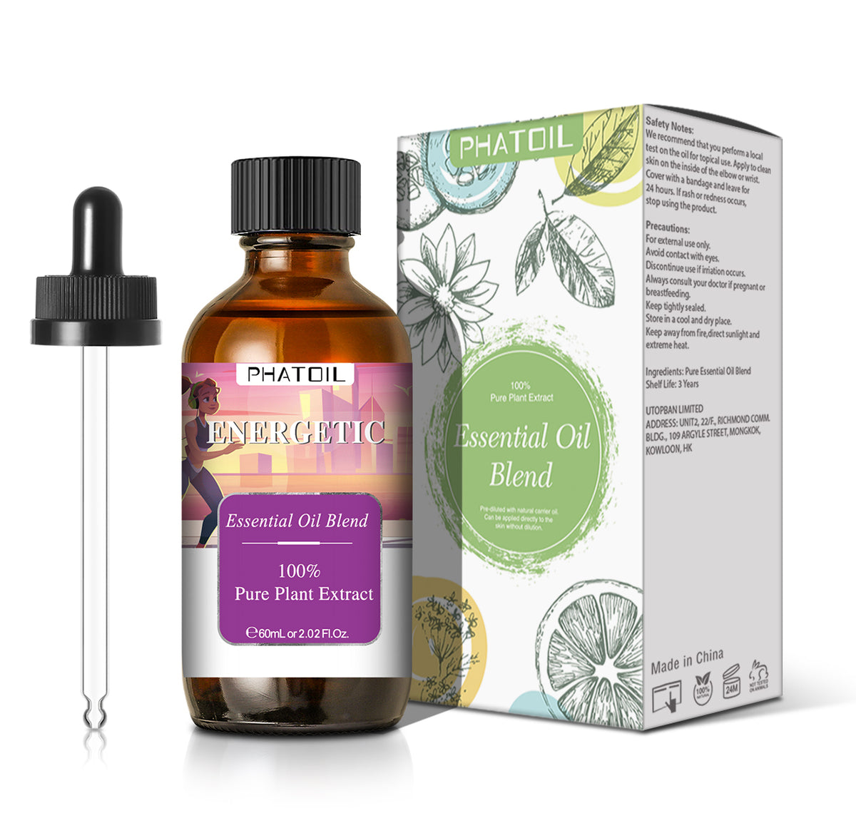 Essential Oil Blend - Energetic 2.02Oz (Shipping Day 10-15)