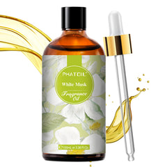 PHATOIL White Musk Fragrance Oils for Aromatherapy, Diffuser, Relaxation, Yoga, Skin Care, DIY Candle and Soap Making, 3.38 fl oz