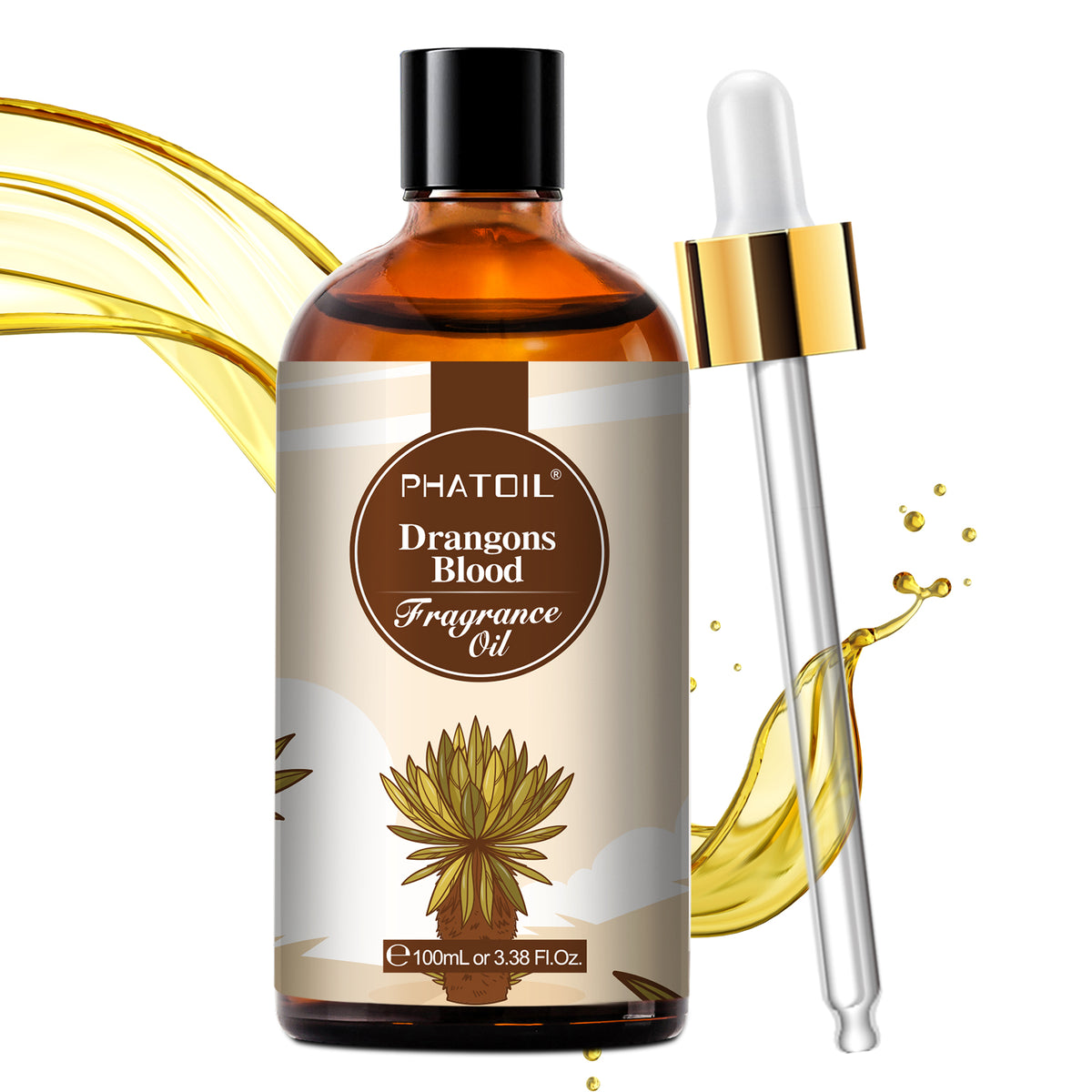 PHATOIL Dragons Blood Fragrance Oils for Aromatherapy, Diffuser, Relaxation, Yoga, Skin Care, DIY Candle and Soap Making, 3.38 fl oz