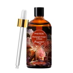 PHATOIL Premium Grade Fragrance Oil Essential Oil for Soap, Candle Making, Aromatherapy, 100ml, Champagne Grapes Roses Scents