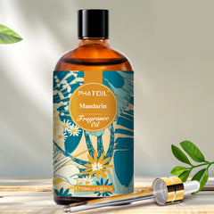 PHATOIL Mandarin Fragrance Oils for Candle and Soap Making, Aromatherapy, Diffuser, Relaxation, Yoga, Skin Care, DIY, 3.38 fl oz