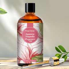 PHATOIL Japanese Magnolia Fragrance Oils for Aromatherapy, Diffuser, Relaxation, Yoga, Skin Care, DIY Candle and Soap Making, 3.38 fl oz