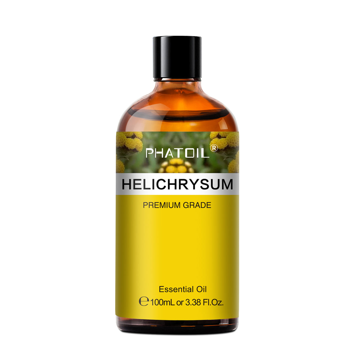 PHATOIL Helichrysum Essential Oil 100ML, Undiluted Oil for Diffusers, Facial Skin Care, Repair Massage, DIY Candle Soap Bath Bomb Making