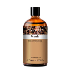 PHATOIL 3.38fl.oz Myrrh Essential Oils 100% Pure Natural Perfect for Aromatherapy, Diffuser, Relaxation, Massage, Skin Care, Hair Growth - 100ML
