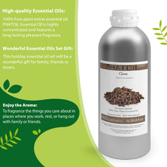 100% Clove Bud Essential Oil-33.8Oz-Bottle-PHATOIL
