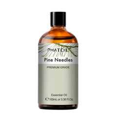 PHATOIL Pine Needles Essential Oils for Diffuser, Hair Care, Face, Skin Care, Scalp and Body Massage, Soap and Candle Making 3.38 Fl Oz