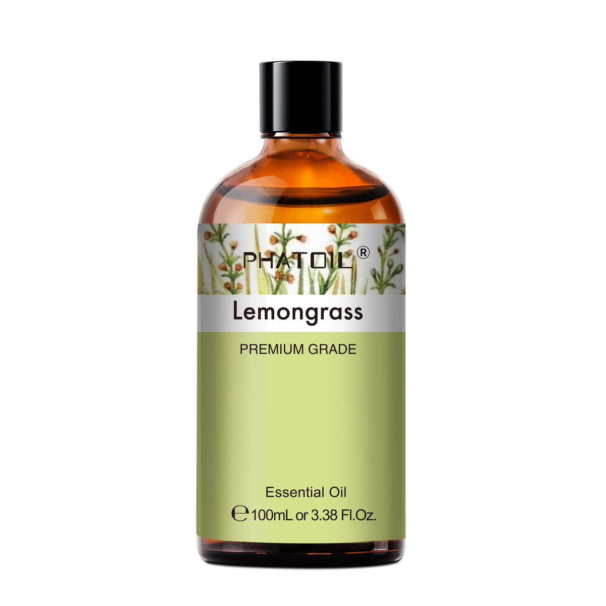 PHATOIL Lemongrass Essential Oils for Aromatherapy Massage Relaxation 100ml/3.38 fl.Oz
